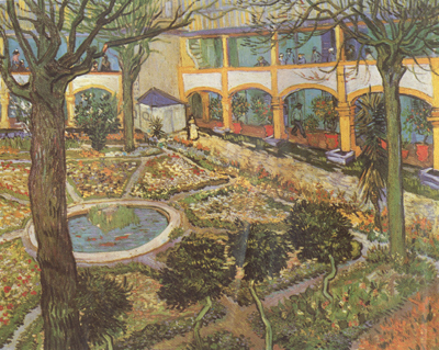 The Courtyard of the Hosptial at Arles (nn04)